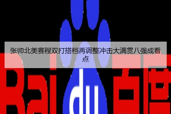 张帅北美赛程双打搭档再调整冲击大满贯八强成看点